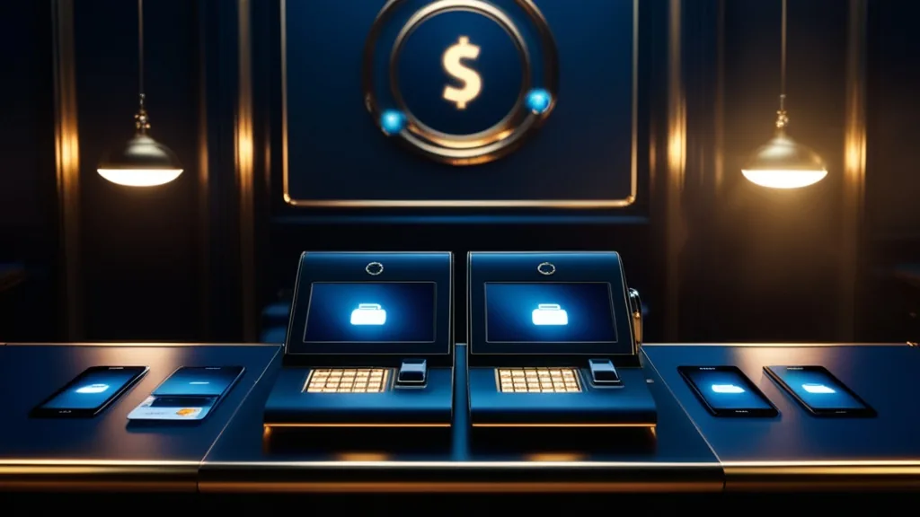 Schermo pagamenti e metodi di deposito in un ambiente casino scuro